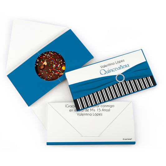 Personalized Quinceanera Rayas y el Arco Gourmet Infused Belgian Chocolate Bars (3.5oz)