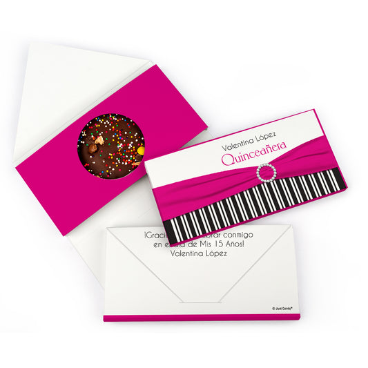 Personalized Quinceanera Rayas y el Arco Gourmet Infused Belgian Chocolate Bars (3.5oz)