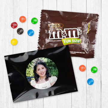 Personalized Quinceanera Photo Candy Favor Bag - M&Ms or Skittles