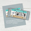 Birthday Personalized Chocolate Bar Wrappers Sweet 16 License Plate