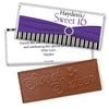 Birthday Personalized Embossed Chocolate Bar Glamour Stripes Sweet 16