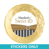 Birthday 1.25" Sticker Glamour Stripes Sweet 16 (48 Stickers)