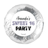Personalized Sweet 16 Birthday Beach Party 1.25" Sticker (48 Stickers)s
