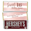 Personalized Sweet 16 Rose Gold Stripes Hershey's Milk Chocolate Bar