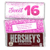 Personalized Sweet 16 Pink Confetti Hershey's Milk Chocolate Bar