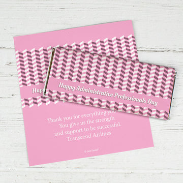 Administrative Professionals Day Personalized Chocolate Bar Wrappers Illusion