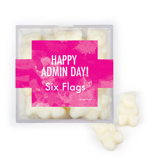 Personalized Administrative Professionals Day Water Color Bliss JUST CANDY® favor cube with Gummy Bears