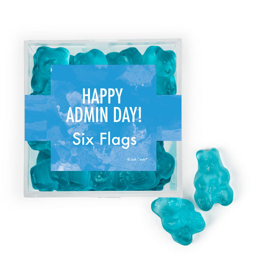 Personalized Administrative Professionals Day Water Color Bliss JUST CANDY® favor cube with Gummy Bears
