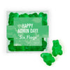 Personalized Administrative Professionals Day Water Color Bliss JUST CANDY® favor cube with Gummy Bears