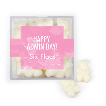 Personalized Administrative Professionals Day Water Color Bliss JUST CANDY favor cube with Gummy Bears