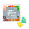 Personalized Administrative Professionals Day Water Color Bliss JUST CANDY® favor cube with Gummy Bears