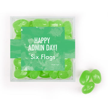 Personalized Happy Amin Day JUST CANDY favor cube with Jelly Belly Jelly Beans