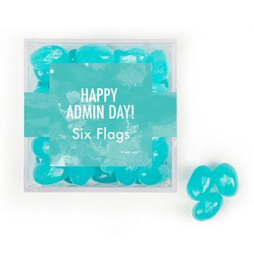 Personalized Happy Amin Day JUST CANDY favor cube with Jelly Belly Jelly Beans