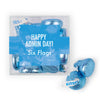 Personalized Happy Admin Day JUST CANDY® favor cube with Hershey's Kisses