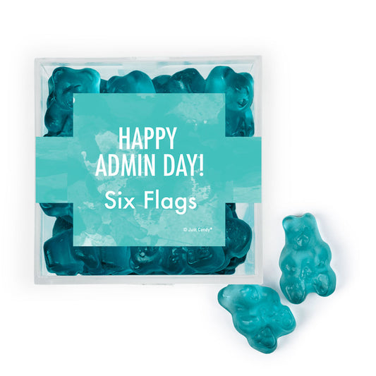 Personalized Administrative Professionals Day Water Color Bliss JUST CANDY® favor cube with Gummy Bears