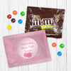 Personalized Pink Flower Baby Girl Announcement Candy Favor Bag - M&Ms or Skittles