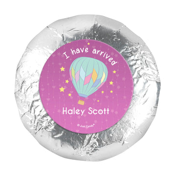 Personalized Girl Birth Announcement I Have Arrived 1.25in Stickers (48 Stickers)
