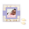 Personalized Girl Birth Announcement Hello World! JUST CANDY® favor cube with Jelly Belly Jelly Beans