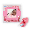 Personalized Girl Birth Announement Hello World! JUST CANDY® favor cube with Sugar Sanded Gummy Bears