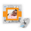 Personalized Girl Birth Announement Hello World! JUST CANDY® favor cube with Sugar Sanded Gummy Bears