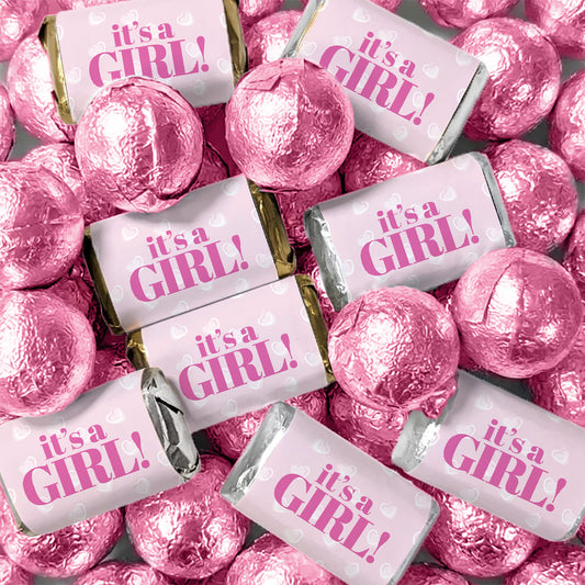 It's A Girl Candy Hershey's Miniatures and Chocolate Mix