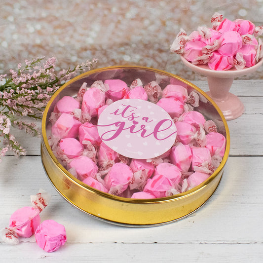 It's A Girl Large Taffy Gift Tin
