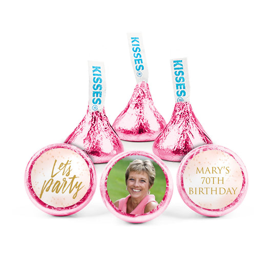 Personalized Birthday Champagne Party Hershey's Kisses