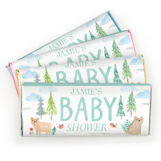Personalized Bonnie Marcus Baby Shower Baby Bear Chocolate Bar Wrappers