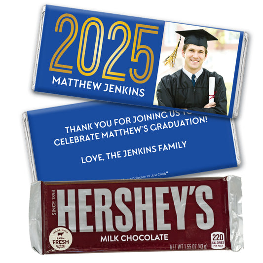 Personalized Bonnie Marcus Graduation Golden Grad Hershey's Milk Chocolate Bar & Wrapper