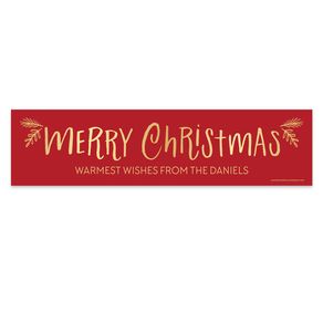 Personalized Bonnie Marcus Christmas Joyful Gold 5 Ft. Banner