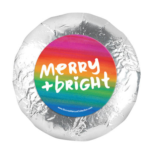 Christmas Merry & Bright 1.25" Stickers (48 Stickers)