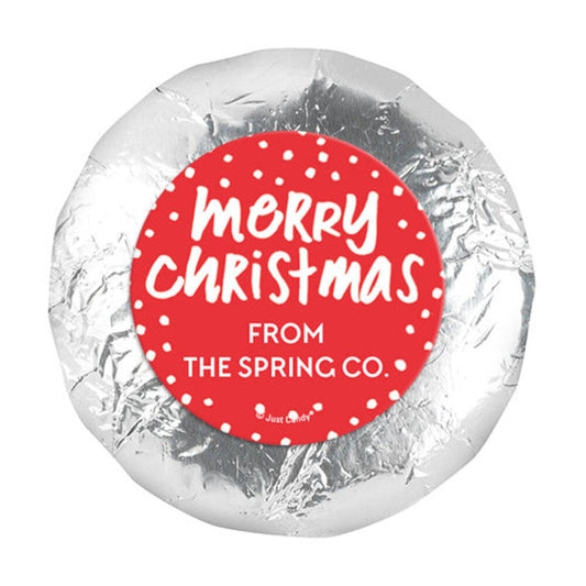 Personalized Christmas Jolly Red 1.25" Stickers (48 Stickers)
