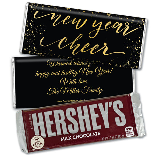 Personalized New Years Cheer Hershey's Hershey's Milk Chocolate Bar & Wrapper