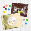 Teacher Appreciaiton Gold Stars Milk Chocolate M&Ms Favor Bag