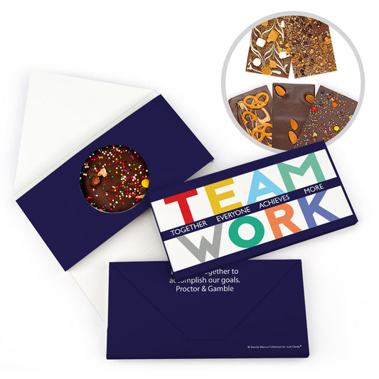 Personalized Bonnie Marcus Teamwork Gourmet Infused Belgian Chocolate Bars (3.5oz)