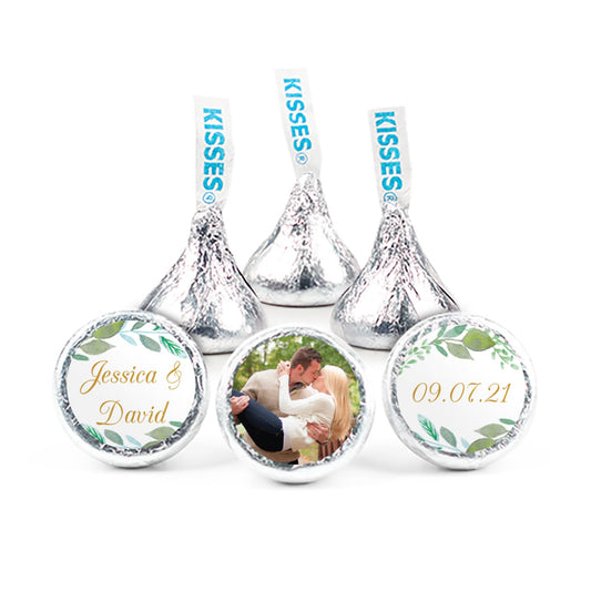 Personalized Wedding Forever Foliage 3/4" Stickers (108 Stickers)