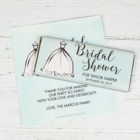Personalized Bonnie Marcus Bridal Shower Elegance Chocolate Bar Wrappers