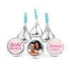 Personalized Bridal Shower Magenta Florals Hershey's Kisses