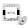 Custom Add Your Logo JUST CANDY® favor cube with Hershey's Kisses