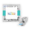 Custom Add Your Logo JUST CANDY® favor cube with Hershey's Kisses