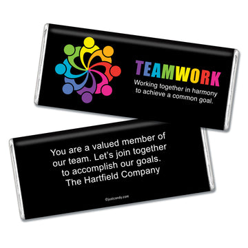 Business Team Personalized Hershey's Milk Chocolate Bar All Hands In Teamwork