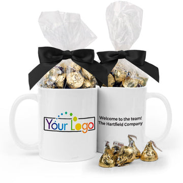 Personalized Add Your Logo 11oz Mug with Hershey's Kisses