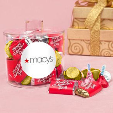 Personalized Valentine's Day Add Your Logo Container with Hershey's Mix
