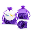 Custom Add Your Logo Chocolate Coins in Organza Bag with Gift Tag