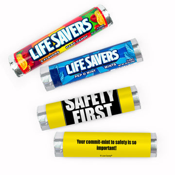 Personalized Safety Safety First Mint Rolls (20 Rolls)