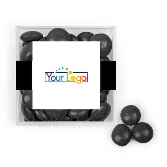 Custom Add Your Logo JUST CANDY® favor cube with Just Candy Milk Chocolate Minis