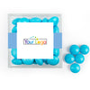 Custom Add Your Logo JUST CANDY favor cube with Just Candy Milk Chocolate Minis