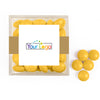 Custom Add Your Logo JUST CANDY favor cube with Just Candy Milk Chocolate Minis
