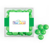 Custom Add Your Logo JUST CANDY favor cube with Just Candy Milk Chocolate Minis