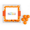 Custom Add Your Logo JUST CANDY favor cube with Just Candy Milk Chocolate Minis